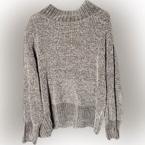 Cynthia Rowley soft grey mock neck sweater